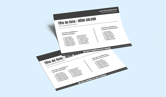 Bulletins de vote noir et blanc