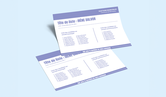 Bulletins de vote couleur