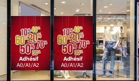 Adhésif extérieur vitrine - A2, A1, A0