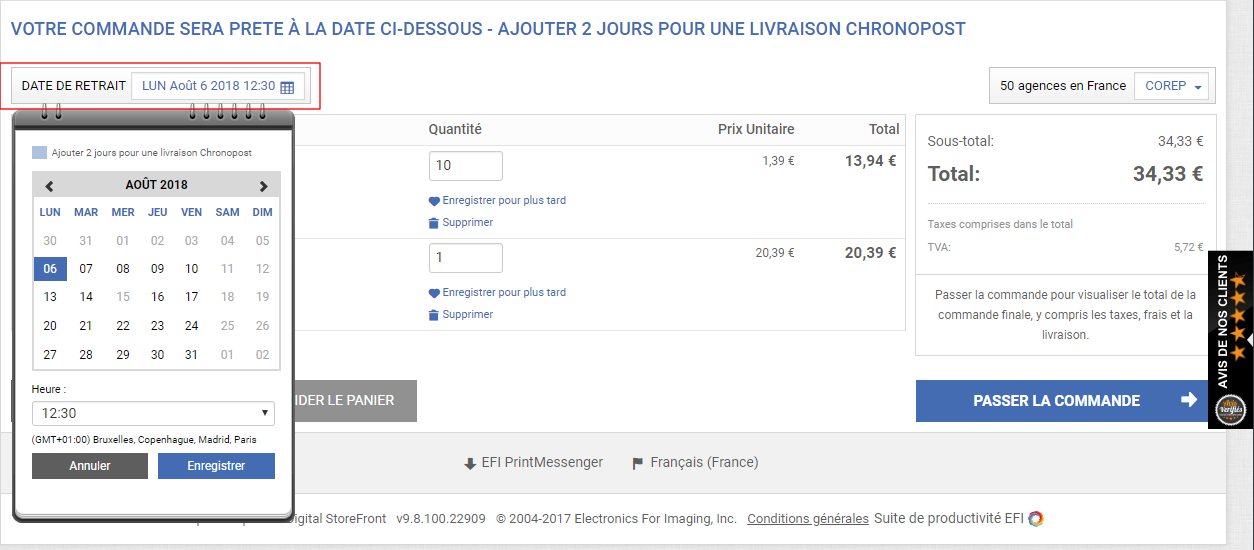 Livraison Chronopost à partir de 2 jours sur corep-online.fr !